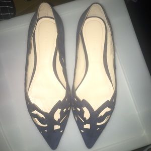 Blue Zara flats size 6